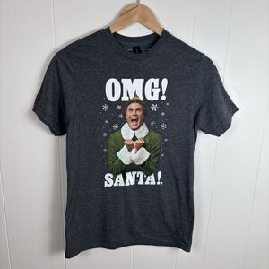 Ripple Junction Elf‎ Movie OMG! SANTA! Graphic T Shirt Size Small Gray Unisex